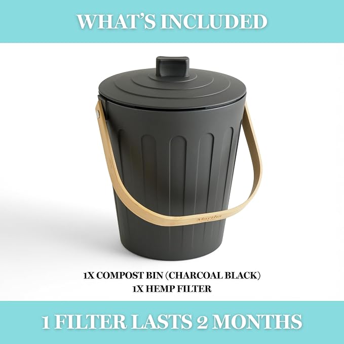 Martha Stewart Indoor Compost Bin | Countertop Composting Bucket - Image 4