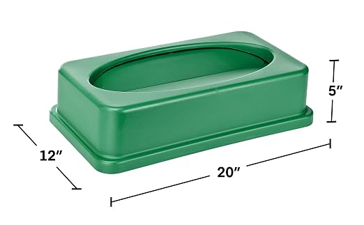 Alpine 23 Gallon Slim Trash/Recycling BIN Swing LID Green - Image 2