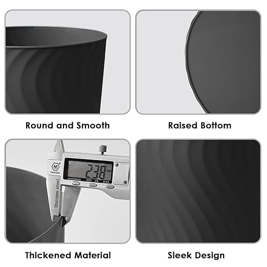 YGJT Small Trash Can, 3 Pack 1.8 Gallons Bathroom Trash Can Waste Basket - Image 5