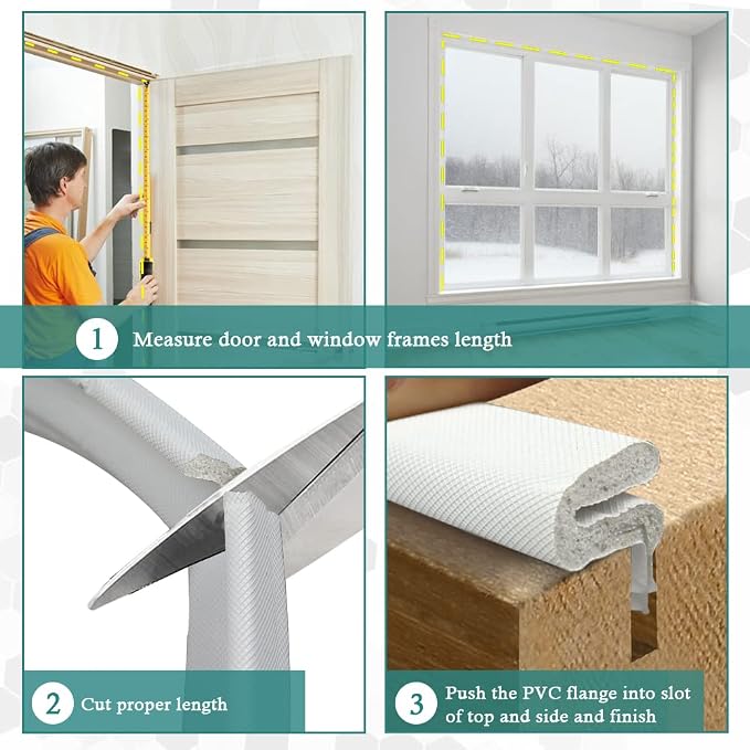Kerf Weather Stripping Door Seal Strip 26 Ft Q Foam Door Weatherstrip Seal - Image 7