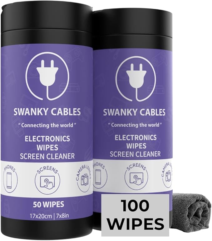 Screen Cleaner Wipes: Electronic Wipes by SWANKYCABLES