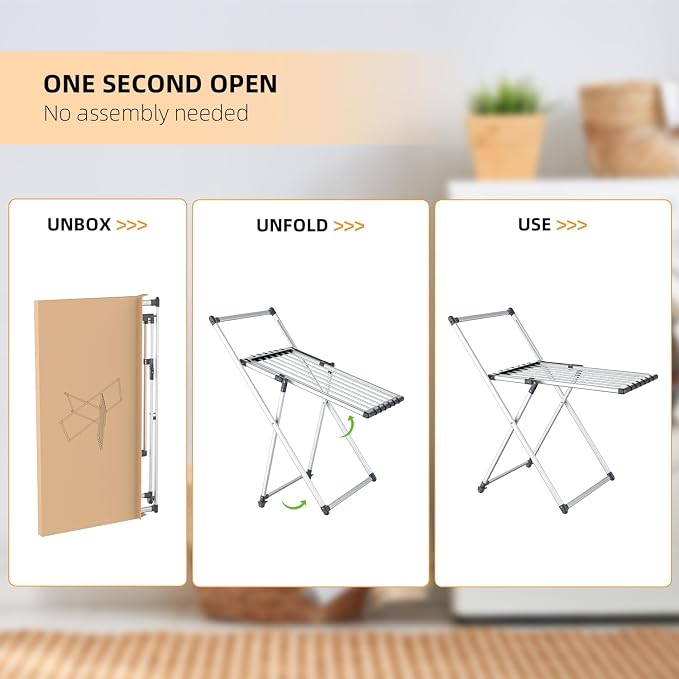 Clothes Drying Rack, Foldable Laundry Rack - Image 6