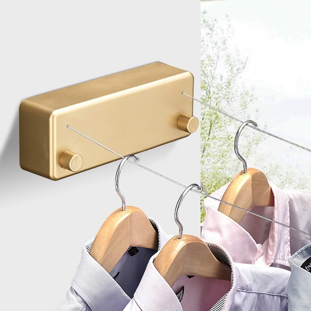 BESy Retractable Double Clothesline Laundry Indoor Washing Clothes Line