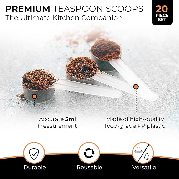 20 Measuring Spoons Set with Short Handle - Image 2
