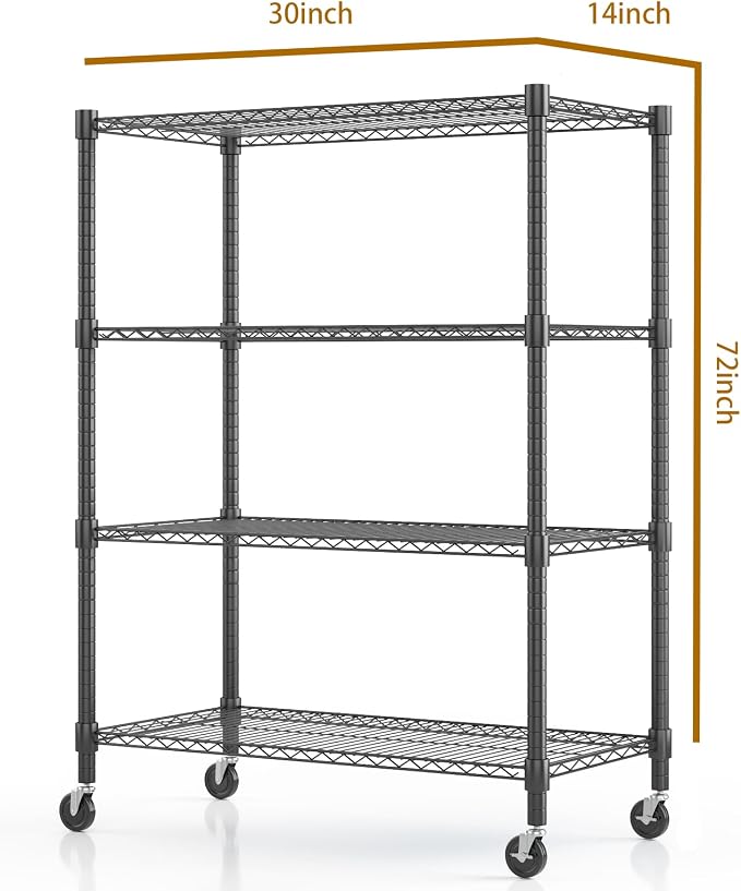 Himimi 72" H Wire Shelving Unit Storage, Metal Storage Shelves - Image 3