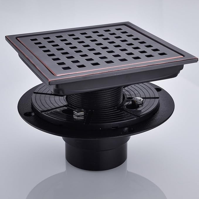 RANDOM 6 Inch Square Shower Floor Drain by RANDOM