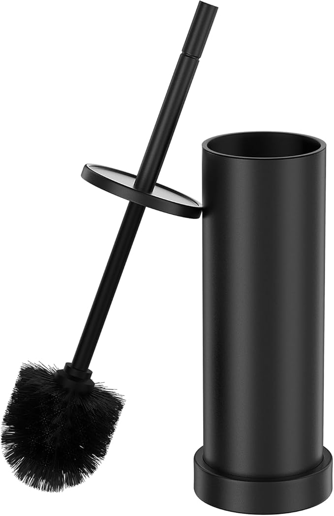 Black Toilet Brush and Holder Set, 304 Stainless Steel Heavy Duty Toilet Bowl by Unknown