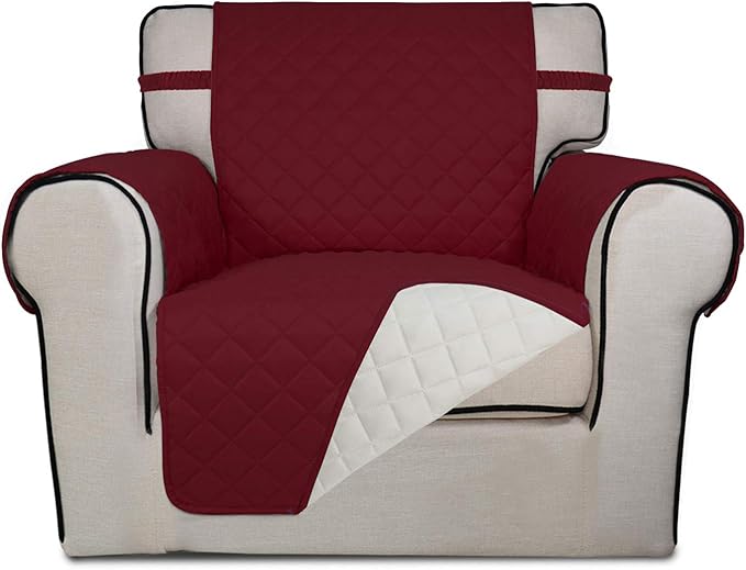 PureFit Reversible Quilted Sofa Cover, Water Resistant Slipcover Furniture by PureFit