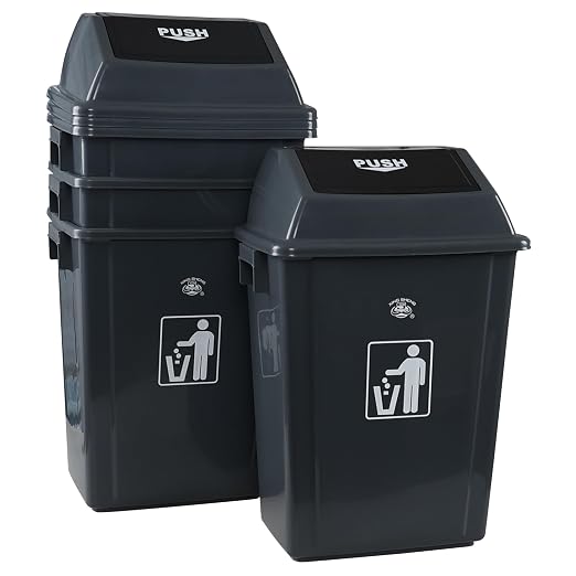 18 Gallon Tall Plastic Trash Can by Nihenok
