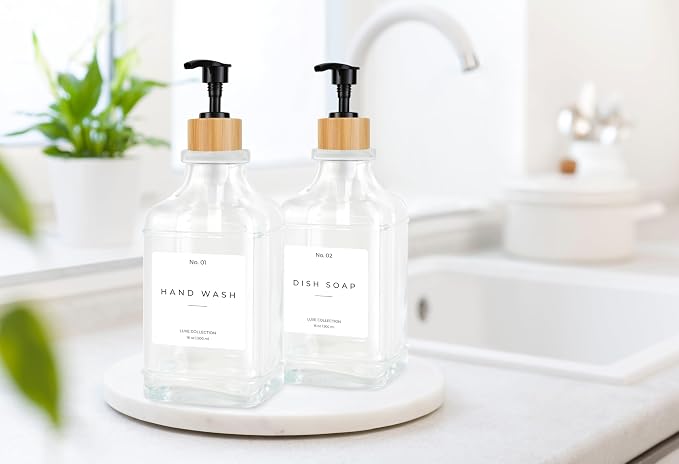 Emerson Essentials Soap Dispenser, Dish Soap Dispenser, Soap Bottle Bathroom Set - Image 4