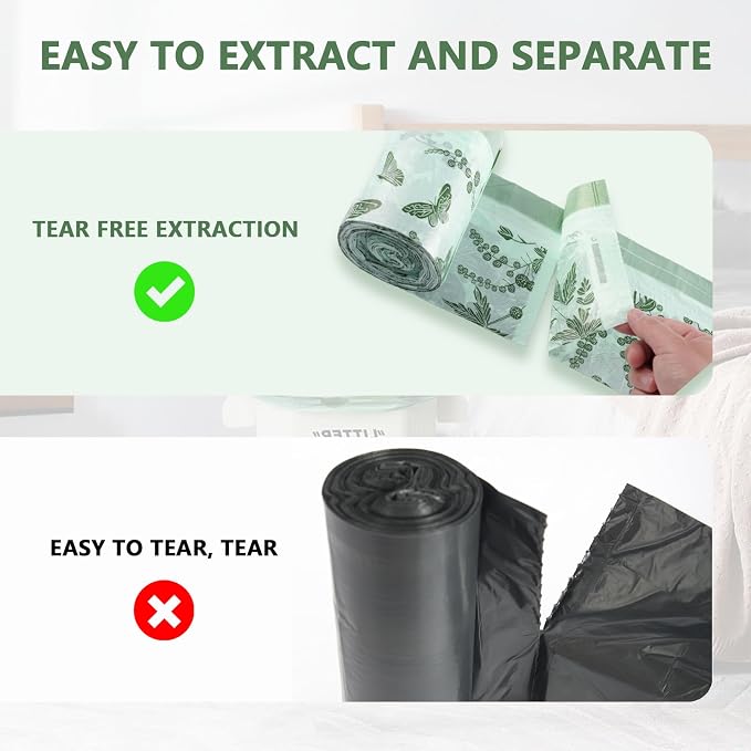 VOK 8 Gallon Trash Bags with Butterfly Printed & Sweet Wormwood Scent, - Image 3