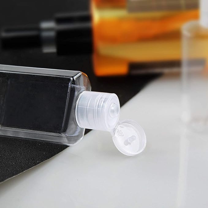 2oz Empty Hand Sanitizer Travel Size Bottles, Refillable Clear Plastic - Image 3