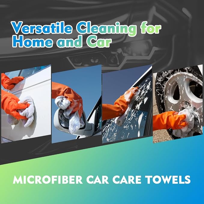 HOMEXCEL White Microfiber Cleaning Cloth 12 Pack, 12.5 x 12.5 inch Microfiber - Image 4