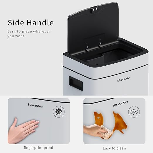 8Gallon/30L Brushed Stainless Steel Kitchen Trash Can - Image 5