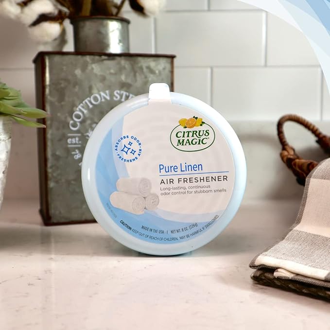 Citrus Magic Odor Absorbing Solid Air Freshener, Pure Linen - Image 3