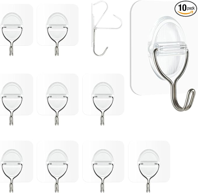Adhesive Wall Hooks No Damage, Stick On Hooks by Unknown