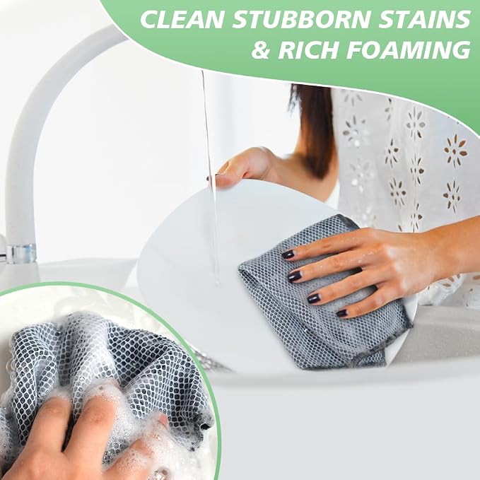 SINLAND Microfiber Dish Cloths Wash Clothes - Image 5