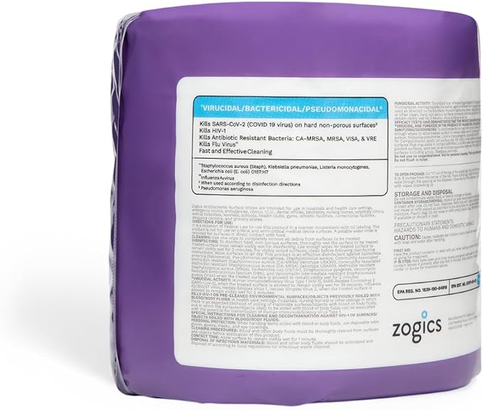 Zogics Antibacterial Disinfecting Wipes – - Image 2