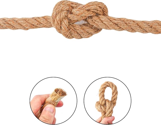 3/4 inch Hemp Rope, 82 Feet Twisted Manila Rope - Image 3