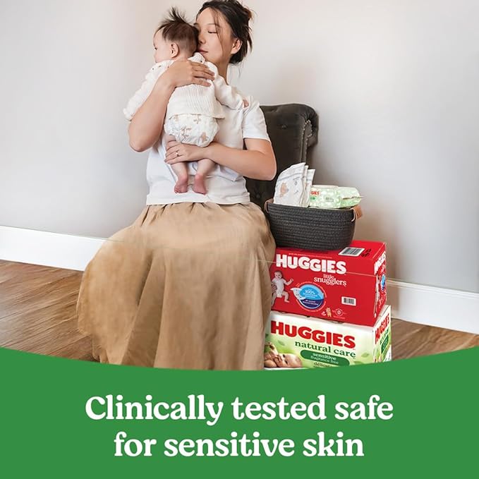 Huggies Natural Care Sensitive Baby Wipes, Hypoallergenic, 99% Purified Water - Image 8