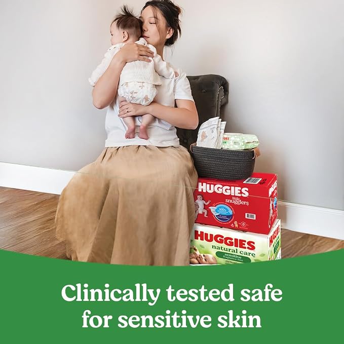Huggies Natural Care Sensitive Baby Wipes, Hypoallergenic, 99% Purified Water - Image 8