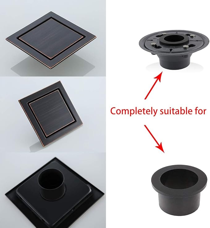RANDOM Oil Rubbed Bronze Shower Drain Square - Image 3