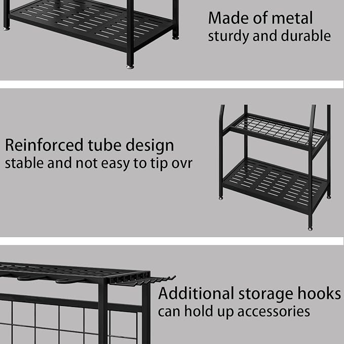 Garden Tool Organizer Holder Heavy Duty Steel Rack Up to 60 Long Handled Tools - Image 7
