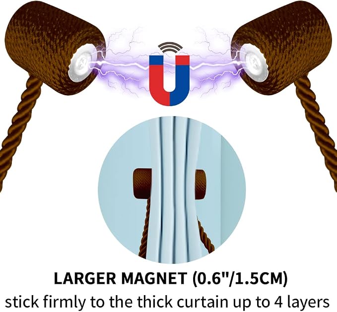 18 Inch Strong Magnetic Curtain Tiebacks, Curtain Holdbacks Modern Upgrade - Image 3