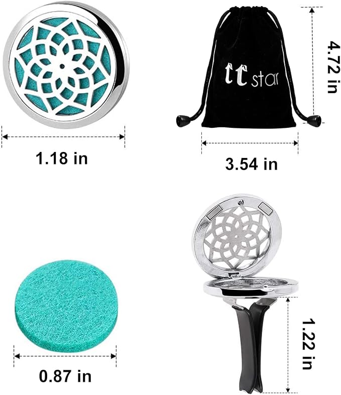 ttstar Car Diffuser Vent Clip - 30mm Aromatherapy Essential Oil Car Diffuser - Image 2