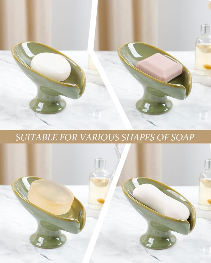 Soap Dish, Self Draining Bar Soap Holder - Image 7