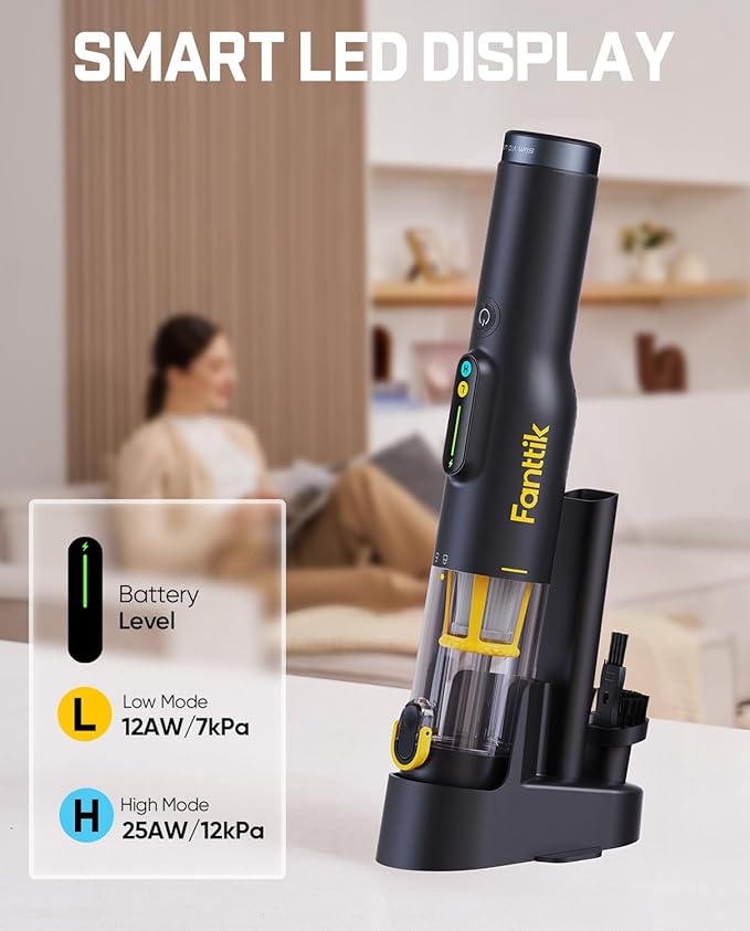 Fanttik Slim V10 Lite Cordless Handheld Vacuum, 0.98lb Lightweight - Image 4