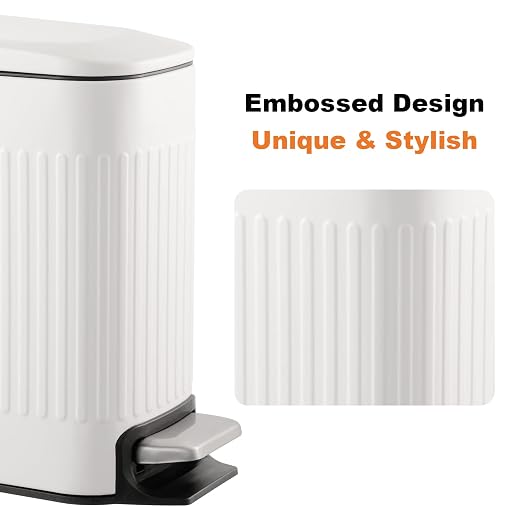 TrashAid Slim Bathroom Trash Can - Image 3