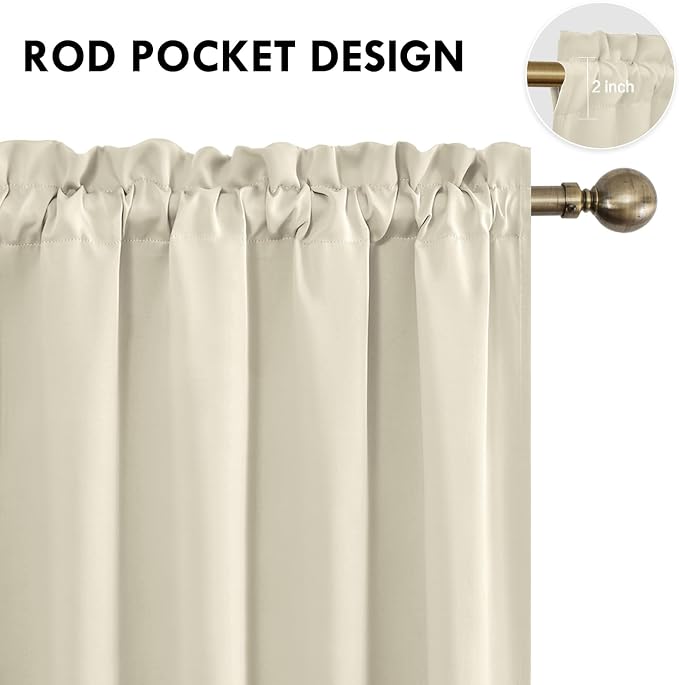 DWCN Blackout Curtains for Living Room Thermal Insulated, Energy Saving & Noise - Image 4