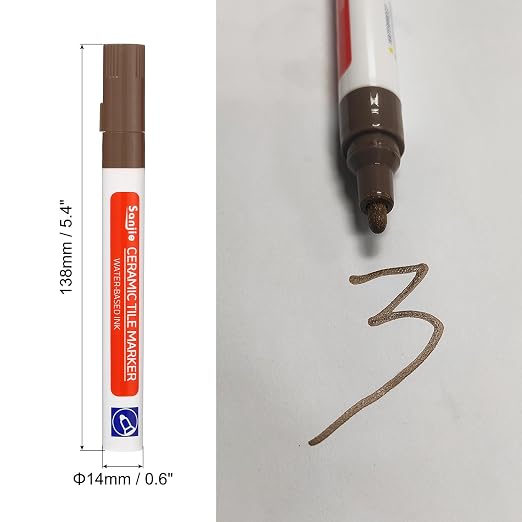 PATIKIL Grout Pen, 4 Pack Dark Brown Tile Marker Waterproof Grout Sealer Pen - Image 2