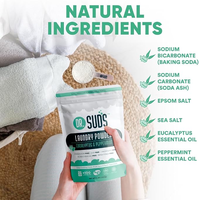 Dr Suds Natural Laundry Detergent Powder 4 Lbs 100+ Loads Scented - Image 6