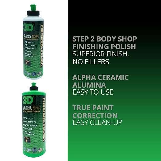 3D ACA 520 Finishing Polish - 32oz - Step 2 Body Shop Finishing Polish - Easy - Image 2