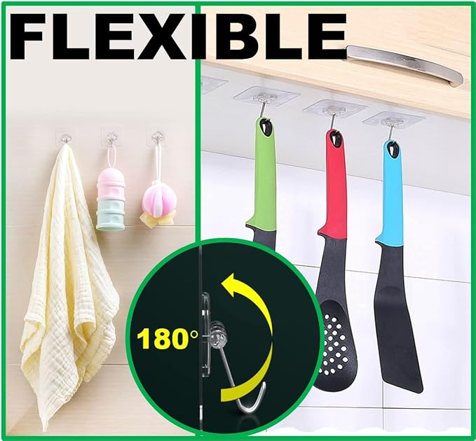 40pcs Heavy Duty Adhesive Hooks - Image 2