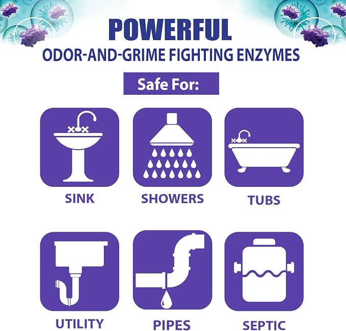 SANI 360° Sani Sticks Drain Cleaner and Deodorizer, Enzyme Pipe Cleaners - Image 7
