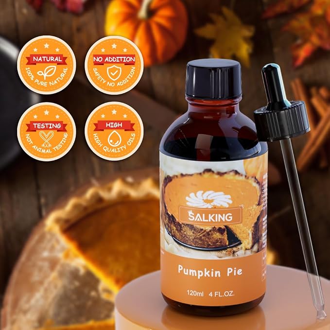 SALKING Pumpkin Pie Fragrance Oil, 120ml Premium Essential Oils - Image 4