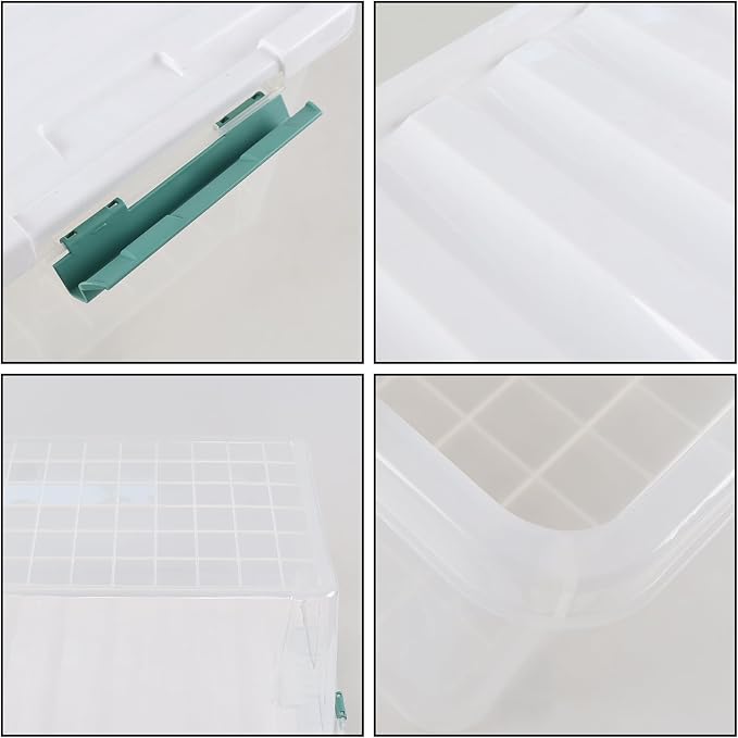 Xyskin 35 Quart Clear Large Storage Box, Plastic Storage Bins - Image 3