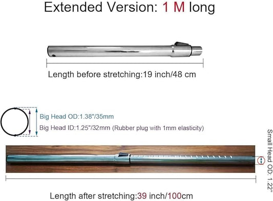 Eagles 1-1/4" Extension Wands Vacuum Cleaner Accessories, 32mm Vacuum Hose - Image 2
