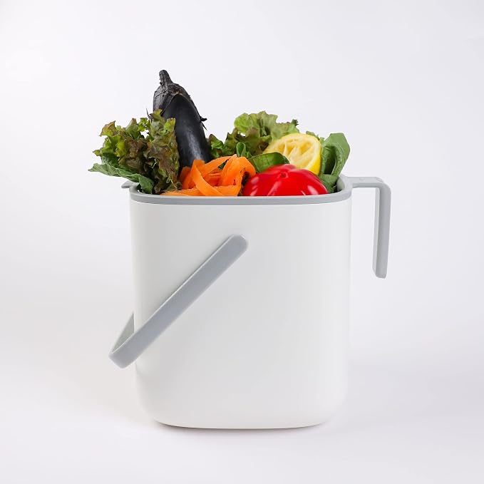 Blue Ginkgo Kitchen Compost Bin – Filter-Free, Odor-Tight Countertop Food Waste - Image 7