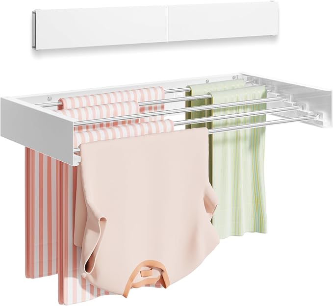 Foldable Wall Mounted Clothes Drying Rack by DiscovertheEleganceofAir-drying