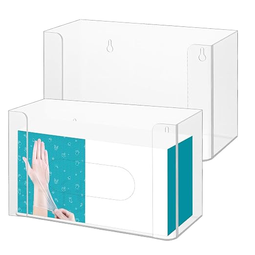 2 Pack Glove Holder for Wall Mount: Magnetic Gloves Box Holder, Acrylic by Unknown