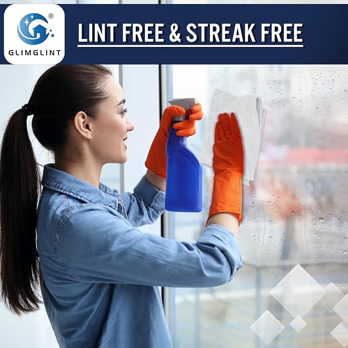 GLIMGLINT White Microfiber Cleaning Cloth, 150 Pack Microfiber Towels - Image 5