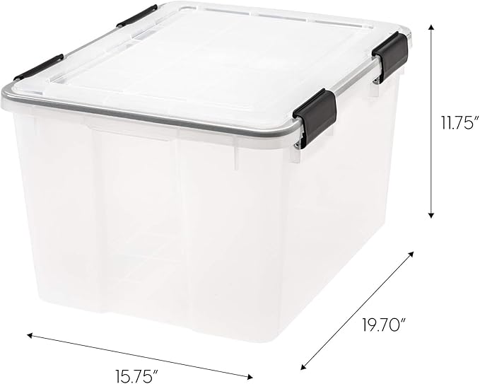 IRIS USA 47 Quart WEATHERPRO Plastic Storage Bins - Image 7