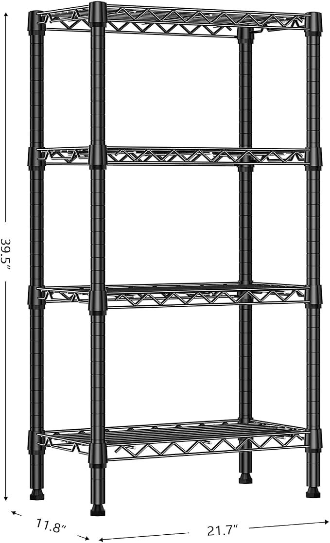 1000 lbs 4 Tier Shelf Metal Storage Shelves Wire Rack Closet Organizers - Image 3