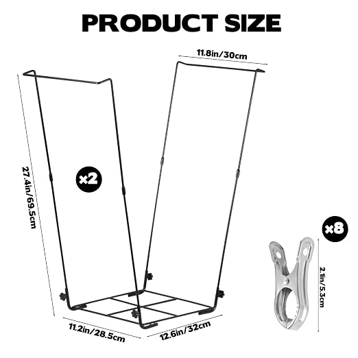 2 pcs Metal Trash Bag Holder, Outdoor Metal Leaf Bag Holder Stand, Garbage Bag - Image 2