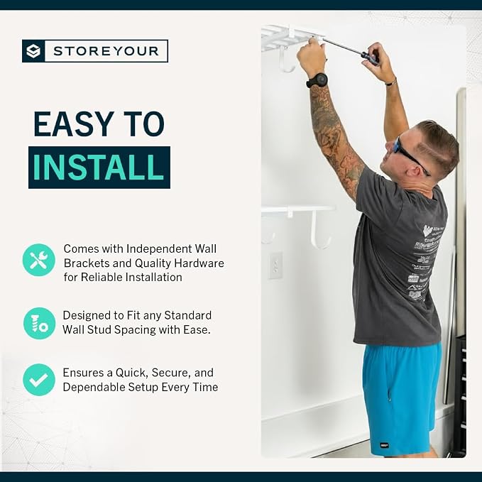 StoreYourBoard 2-Pack Heavy Duty Wall Shelves – Wall-Mounted Garage Storage - Image 3