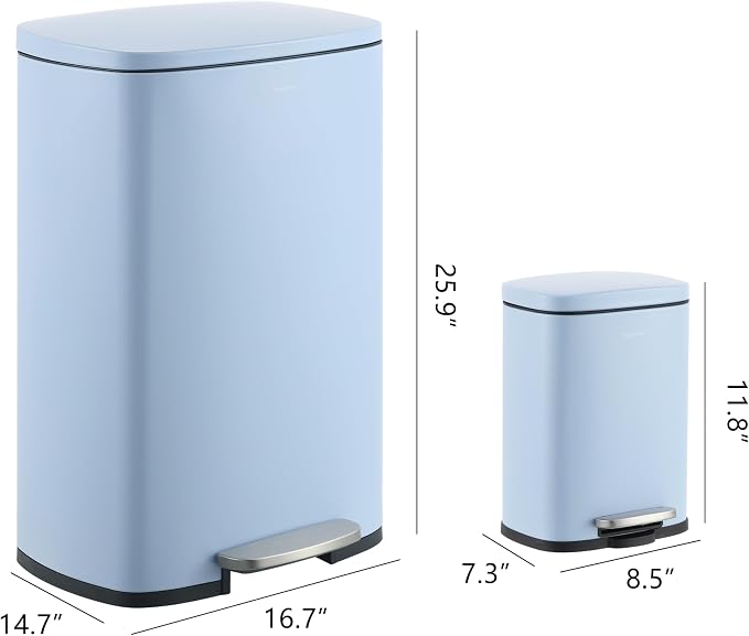 happimess HPM1006H Connor Rectangular 13-Gallon Trash Can - Image 5